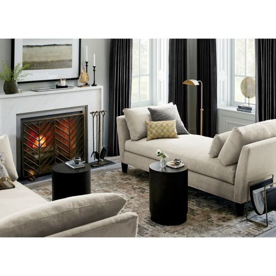 Juego de herramientas para chimenea de latón envejecido - cratebarrelpe